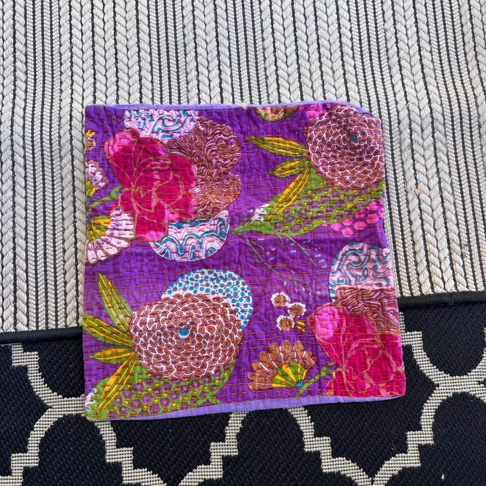Vibrant Floral Square Pillowcase